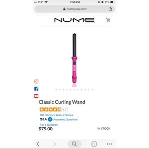 NuMe Classic Curling Wand